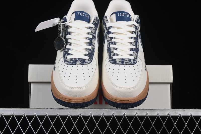 Nike Air Force 1 '07 Low Dior Collaboration Grey Knit Casual Sneakers - KK1988-052