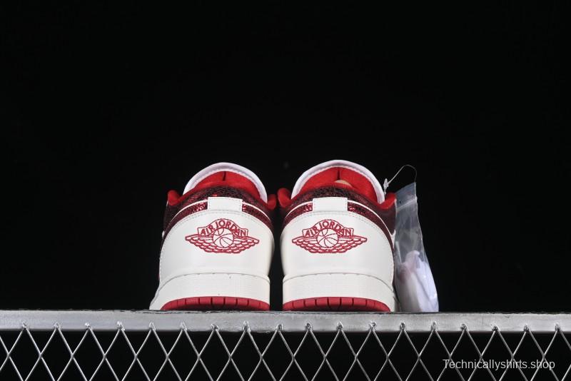 Nike Air Jordan 1 Low AJ1 White Red Casual Sneakers - HJ9338-106