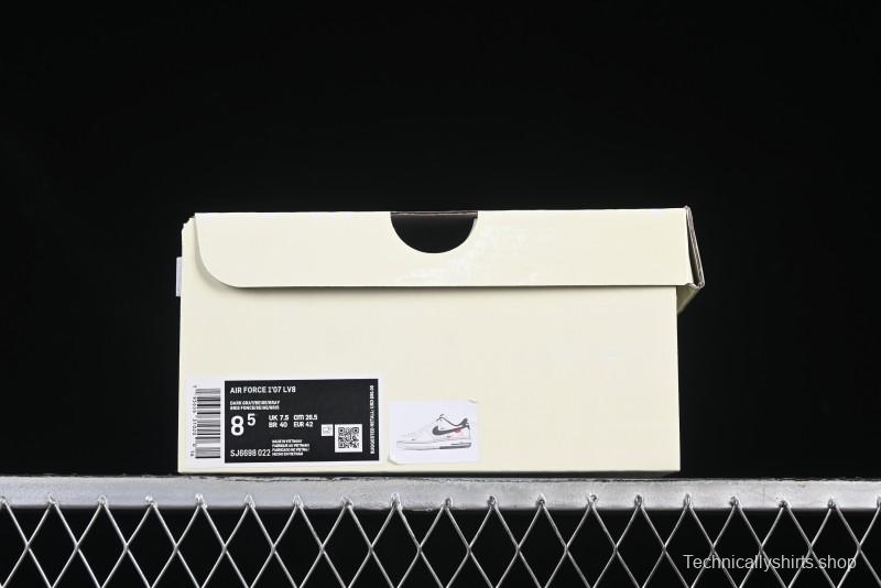 Nike Air Force 1 '07 Low Champion Collaboration Dual-Tone Grey Swoosh Triple Mini Swoosh Low-Top Casual Sneakers - SJ6698-022