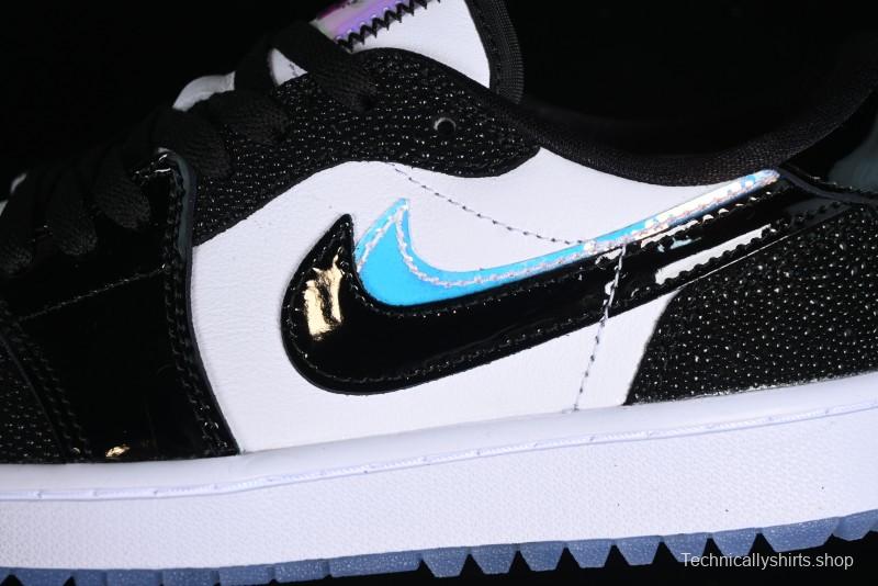 Nike Air Jordan 1 Low Golf AJ1 Golf Shoes with Laser Leather Black Double Hook - FZ4159-100