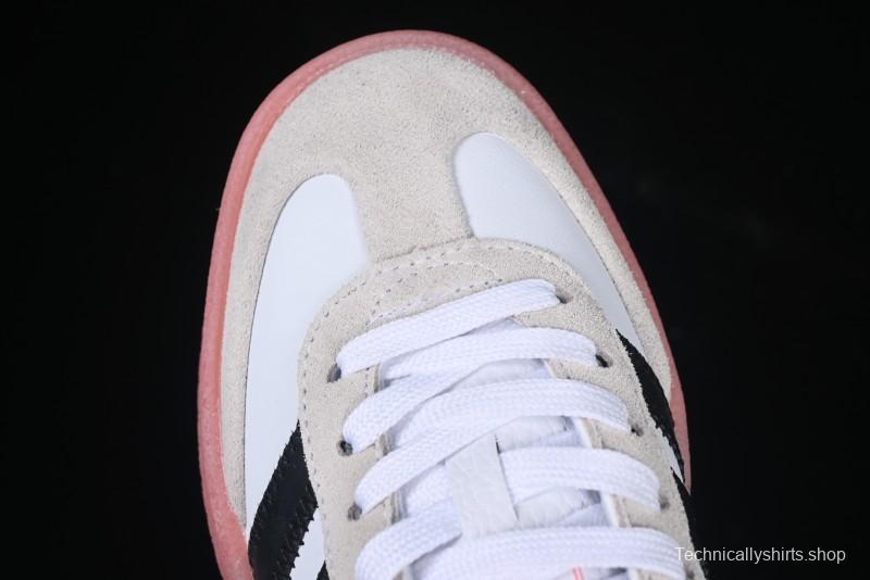 Adidas Samba Classic – White/Black with Pink Translucent Sole