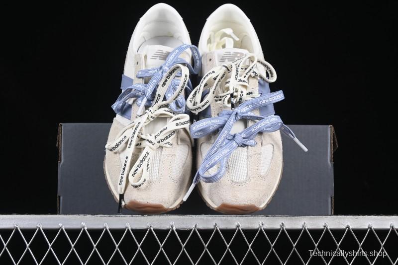 New Balance 237 Heritage Sneakers - Suede and Mesh in Muted Gray with Blue Accents