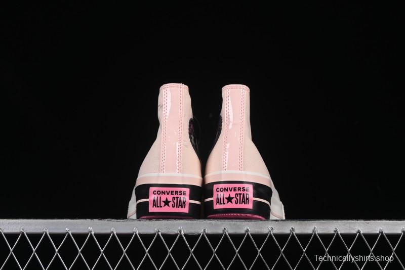 Converse Chuck 70 High Top Platform Sneakers in Pink Color Block Design - A14825C