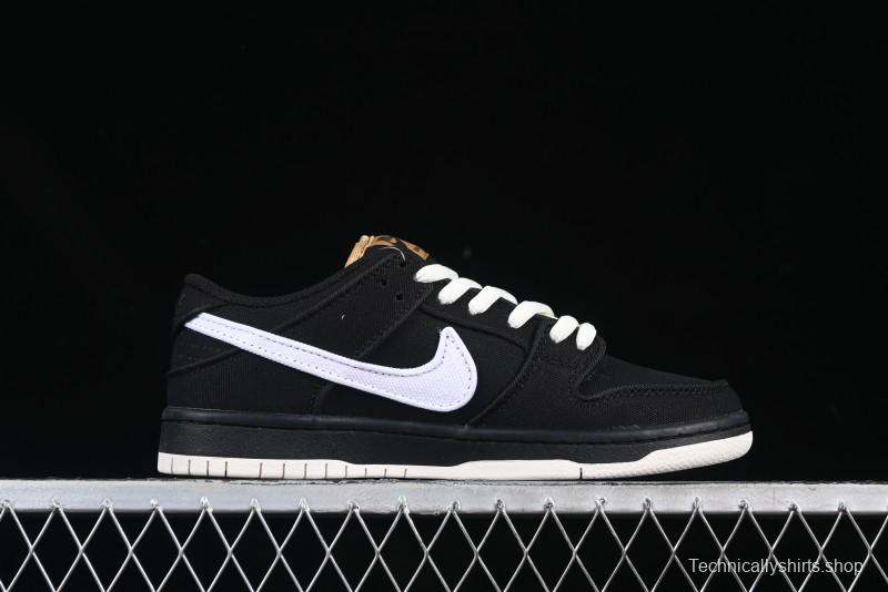 Nike SB Dunk Low Premium Skateboarding Shoes in Black and White - FN5880-001