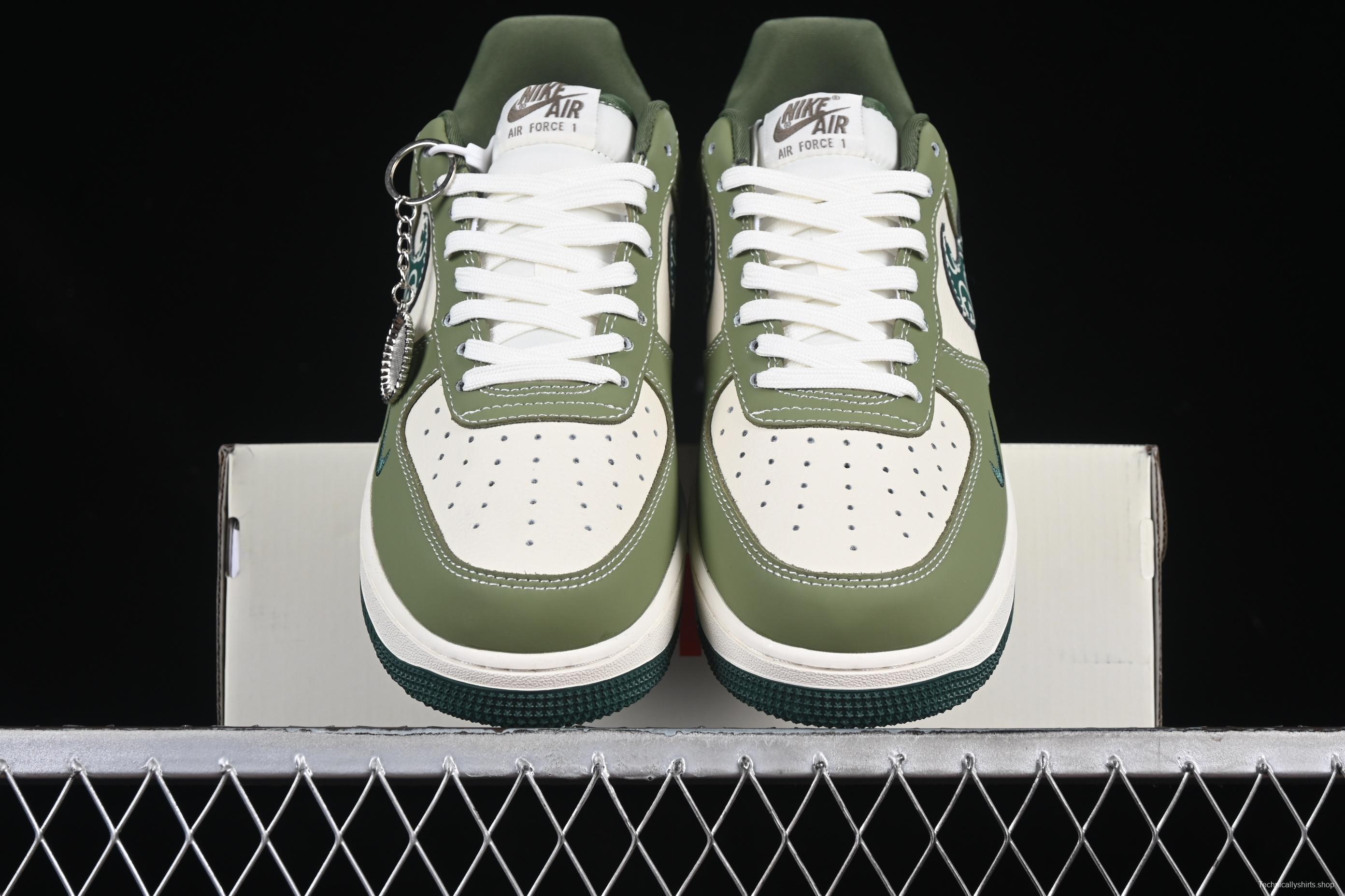 Nike Air Force 1'07 Low Gucci Collaboration Green Paisley Swoosh Casual Sneakers - KK1988-063