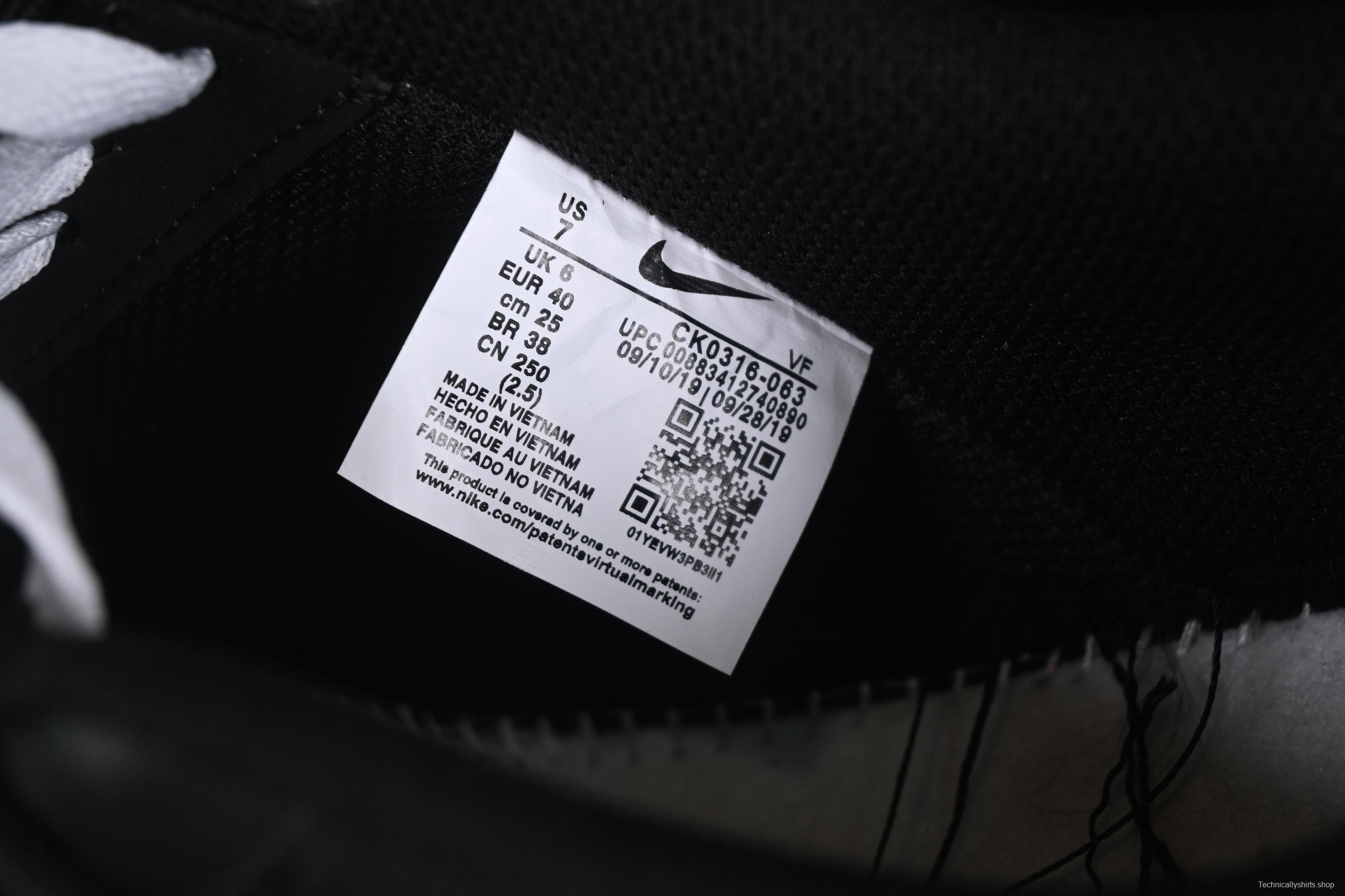 Nike Air Force 1'07 Low Casual Sneakers with 2D Daisy Black White Graffiti Hand-Painted Design - CK0316-063