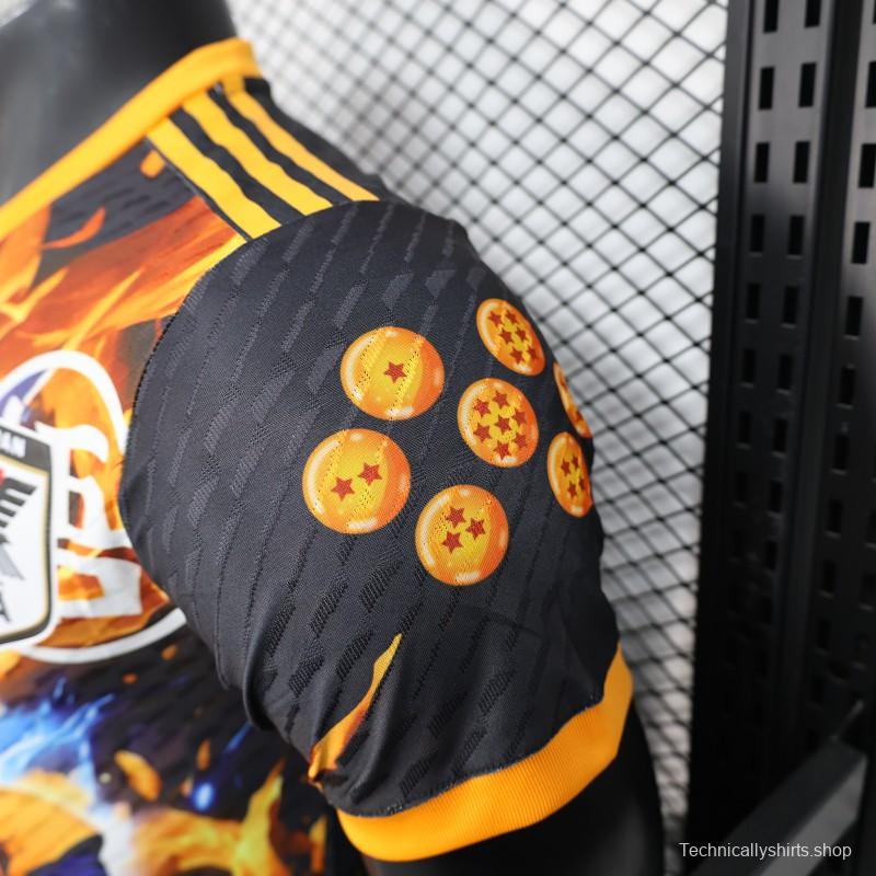 Player Version 2025 Japan Black with Anime Super Saiyan Design Jersey