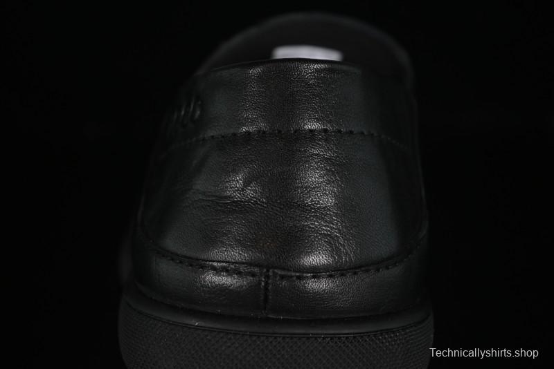 ECCO Soft Moc Summer Genuine Leather Breathable Slip-On Driving Shoes - 63516801001