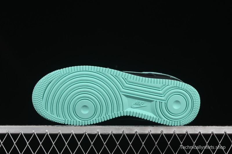 Nike Air Force 1 '07 Low Stussy Collaboration Tiffany Blue Casual Sneakers - DF0188-045