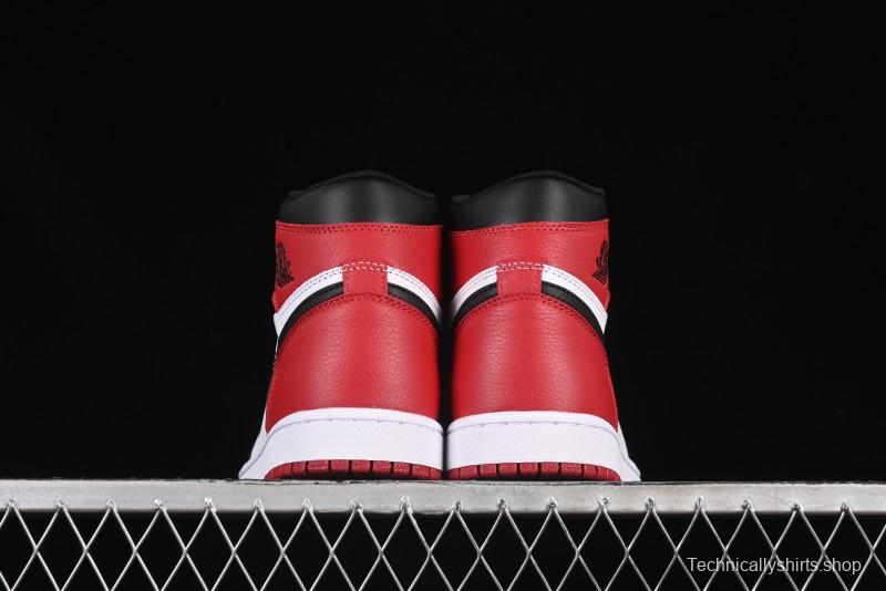 Nike Air Jordan 1 High Retro OG Basketball Shoes with Black Toe Design - 555088-125