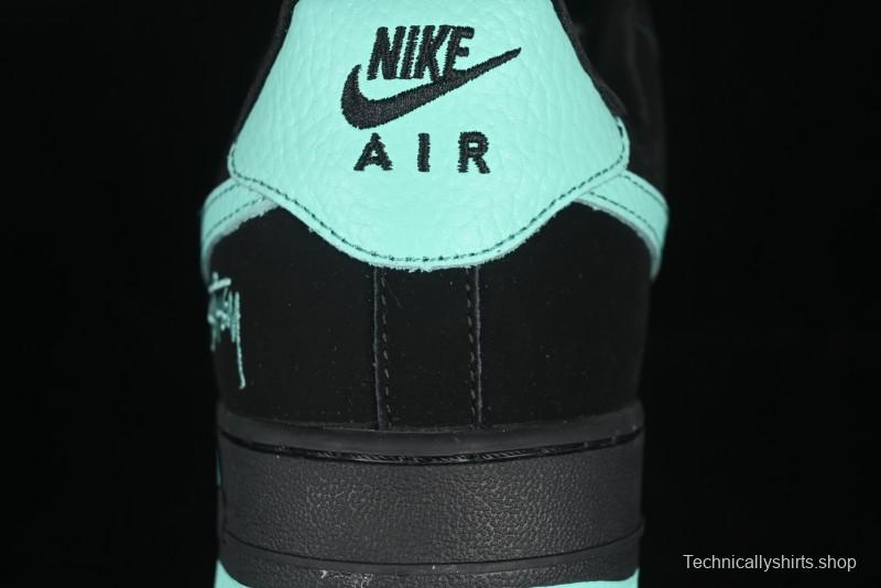Nike Air Force 1 '07 Low Stussy Collaboration Tiffany Blue Casual Sneakers - DF0188-045