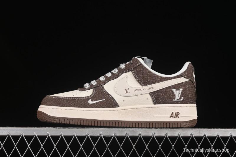 Nike Air Force 1 '07 Low LV Collaboration Beige Grid Casual Sneakers - XS1958-552