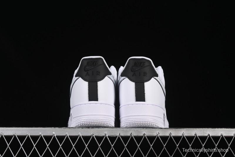 Nike Air Force 1 '07 Low Casual Sneakers in White-Black Gradient with Full-Length Air Cushion - ZH0316-078
