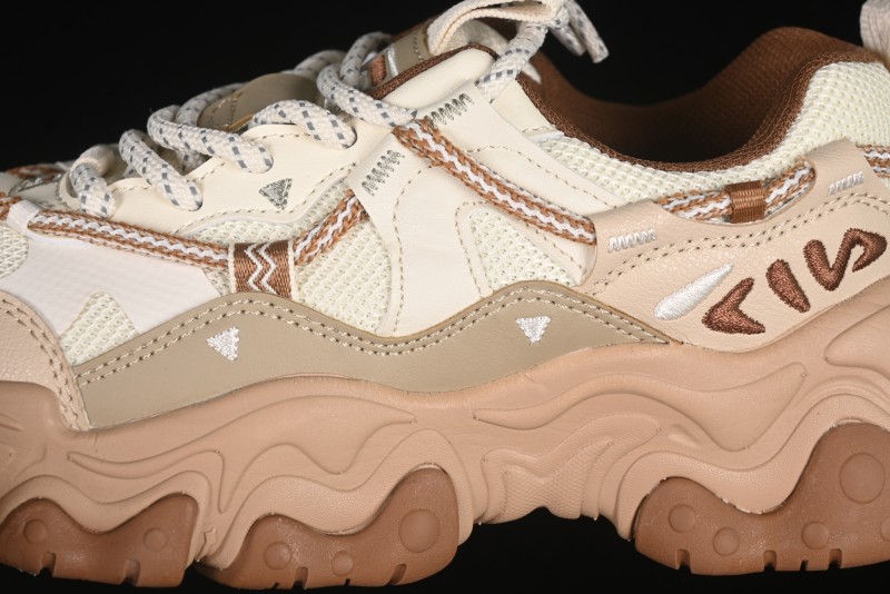 Fila Heritage Fluid Cat Paw 5.0 Retro Dad Shoes with Lace-Up Design - F12W442115FAS
