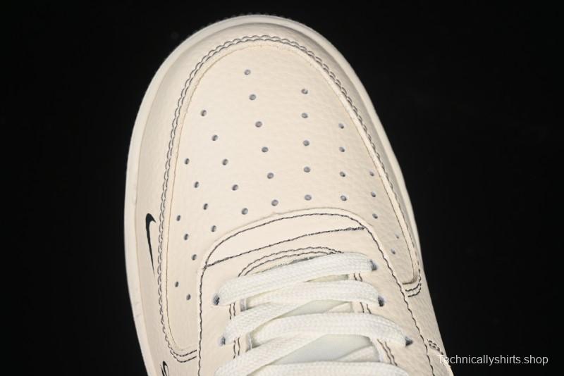 Nike Air Force 1 '07 Low Givenchy Collaboration Pattern Beige Grey Casual Sneakers - DF0188-057