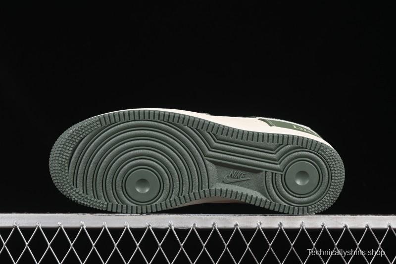 Nike Air Force 1'07 Low Dior Collaboration Dark Green Floral Swoosh Casual Sneakers - KK1988-081