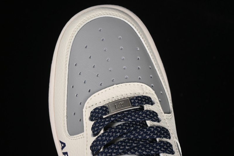Nike Air Force 1 '07 Low Supreme Collaboration Grey Blue Casual Sneakers - HH7518-054