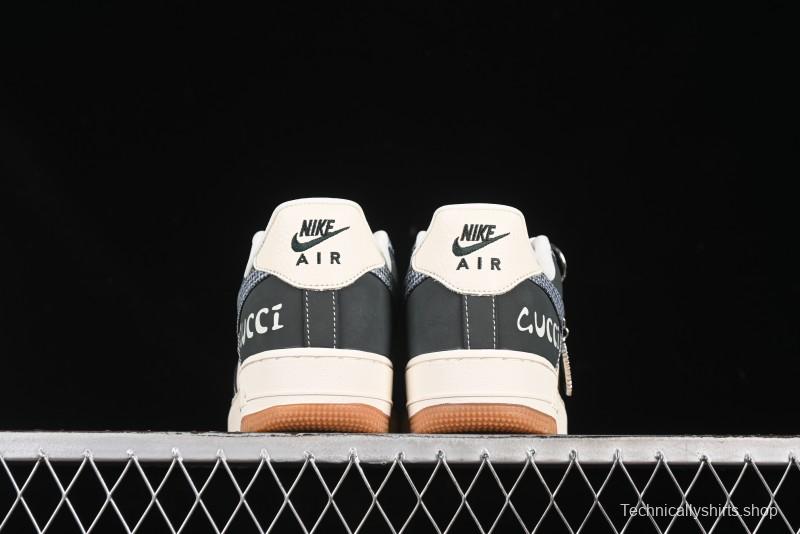 Nike Air Force 1'07 Low Gucci Collaboration Floral Pattern Rubber Sole Casual Sneakers - DF0188-058