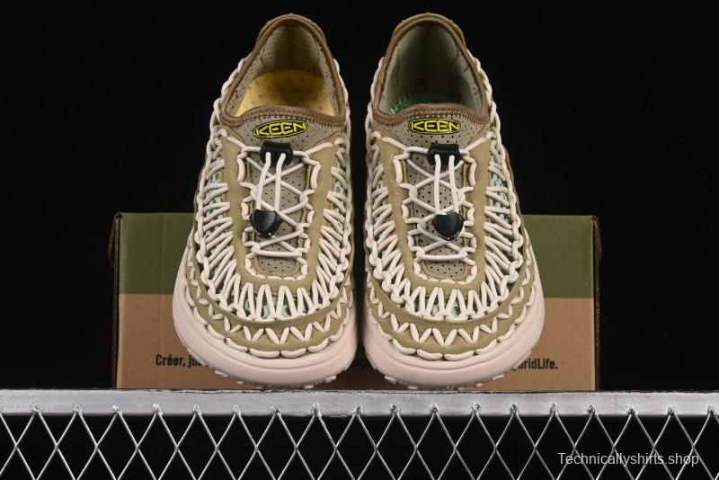 Keen Uneek Flat-M Woven Elastic Strap Outdoor Water Sports Sandals - 1014097