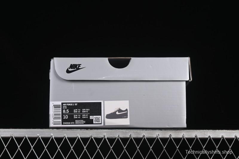 Nike Air Force 1 '07 Low Casual Sneakers in Black & White with Hemp Rope Detailing - ZH0316-073