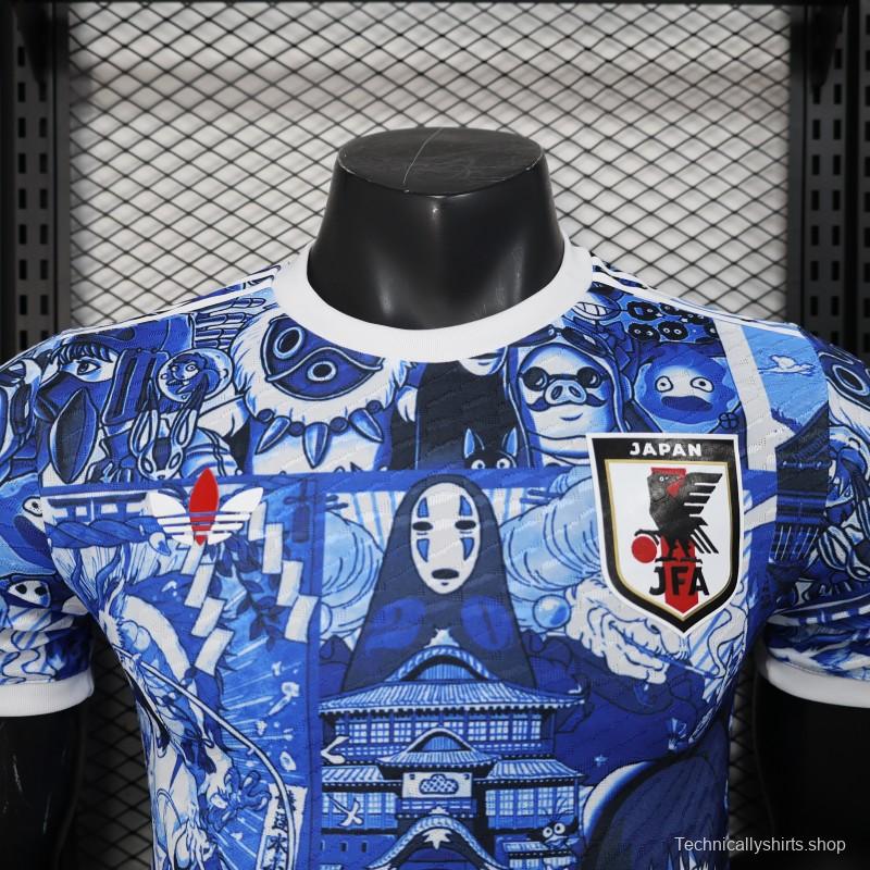 Player Version 2025 Japan Blue with Anime Characters Jersey