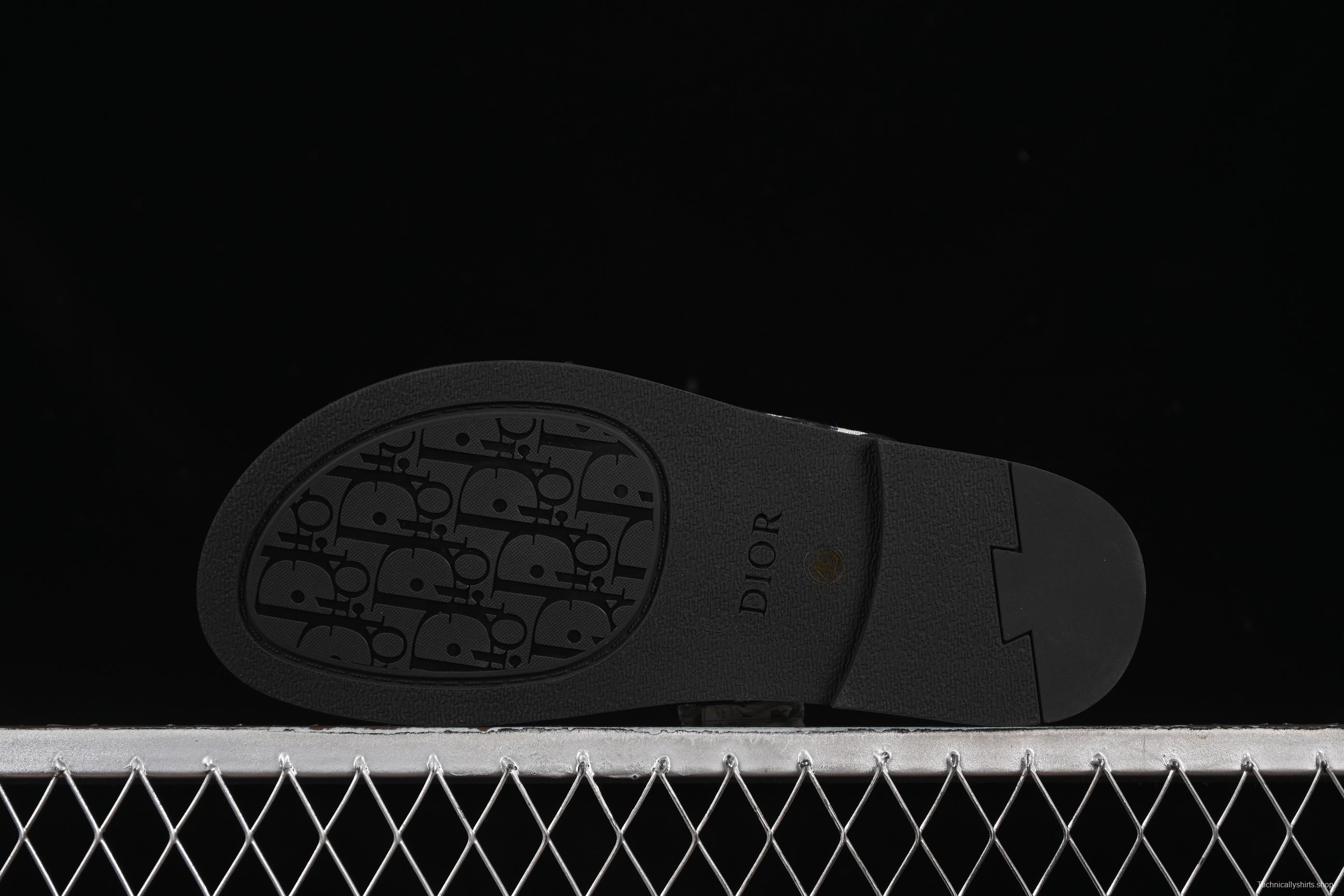 Dior Alias Oblique Summer Men's Slip-On Loafers with Cross Strap Design - 3SA126ZSA