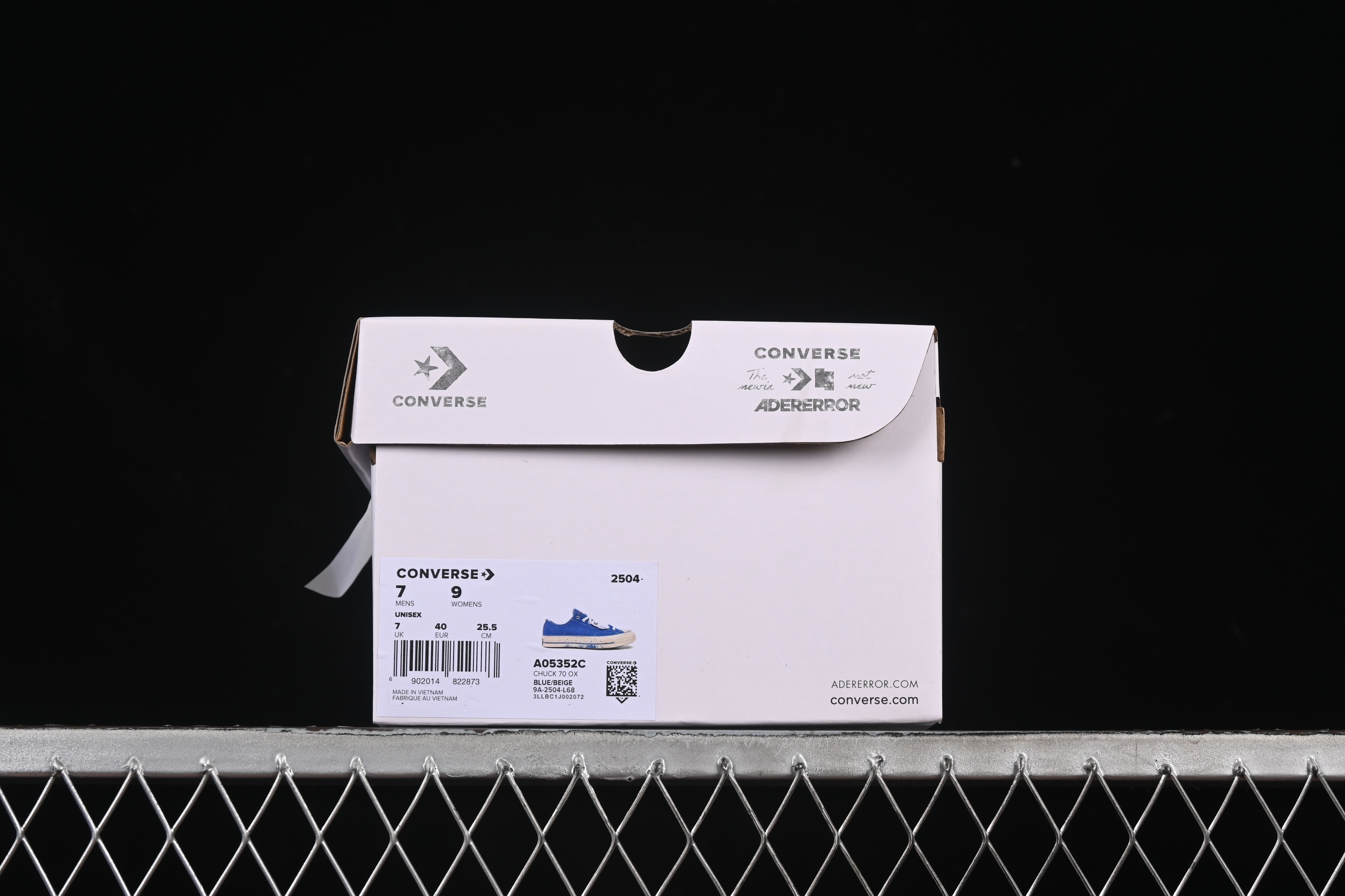 Ader Error x Converse Low Top Casual Canvas Sneakers with Special Pattern Print and Transparent Sole - A05352C