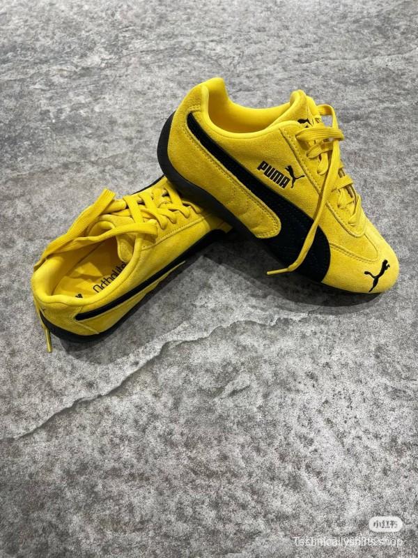 2025 Women Puma Yellow Suede Sneakers KFY00260
