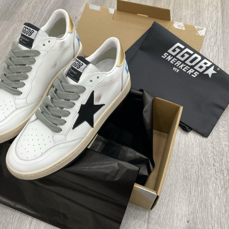 2024 Unisex GGDB White Black Leather Sneakers MJ00260