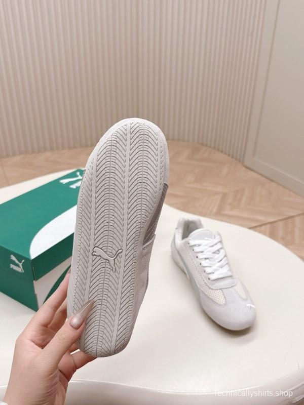 2025 Women Puma White Suede Mesh Casual Sneakers LY00280
