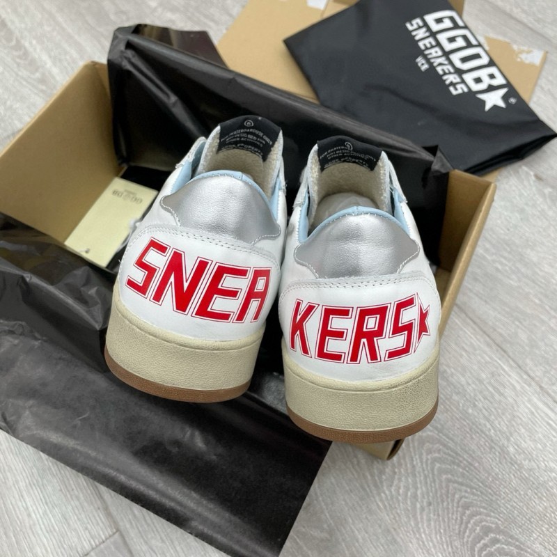 2024 Unisex GGDB White Silver Leather Sneakers MJ00260