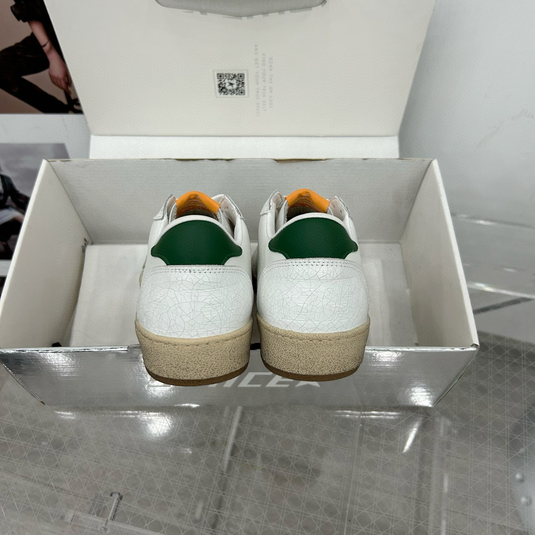2024 Unisex GGDB White Grey Green Leather Sneakers MJ00260