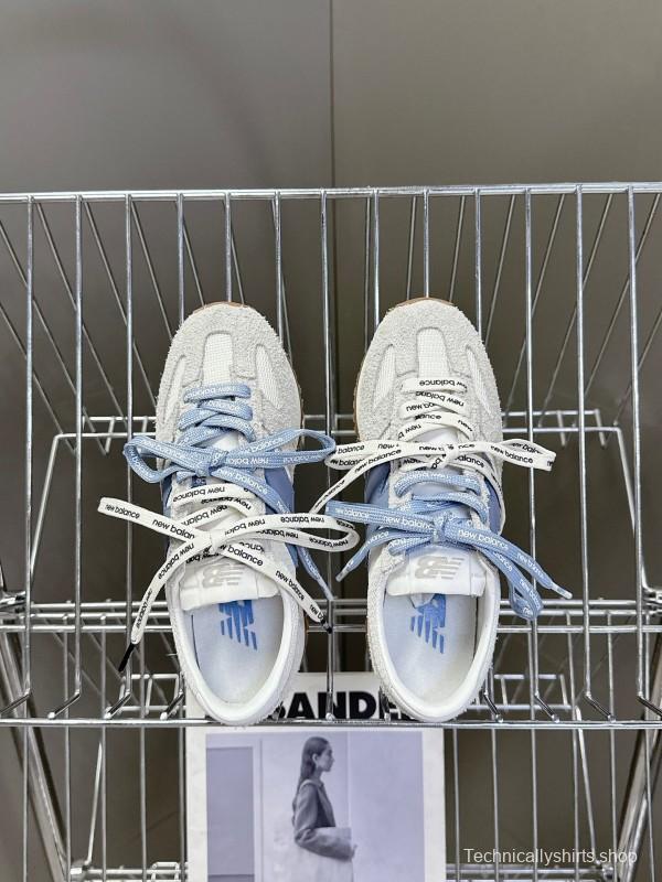 2025 Unisex New Balance Grey White Mesh Suede Running Sneakers