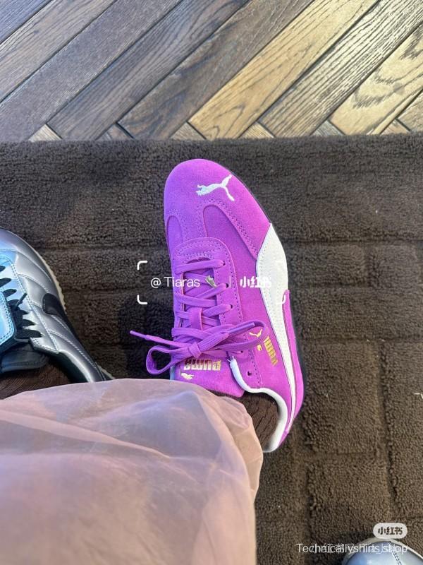 2025 Women Puma Purple White Suede Sneakers