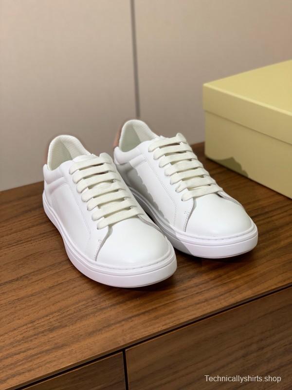 2025 Men Brunello Cucinelli White Leather Casual Sneakers Handmade KFY00310(M)