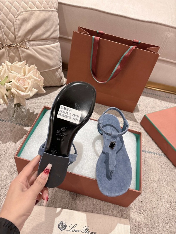 2025 Women LP Blue Suede Slippers LY00250
