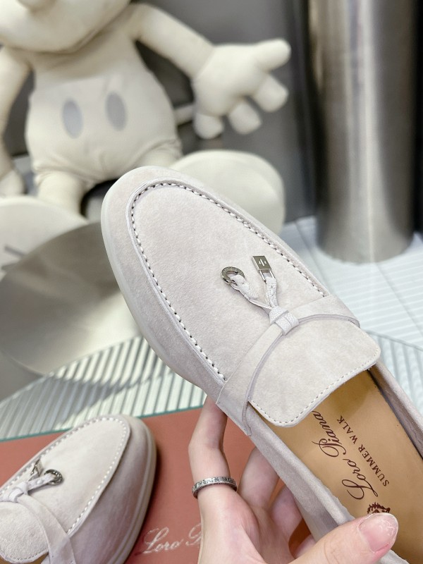 2024 Men Le Parmentier White Suede Loafers MJ00270