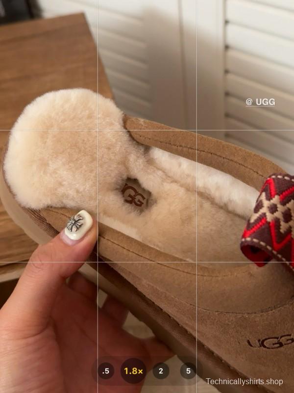 2024 UGG Brown Suede Slippers MJ00230