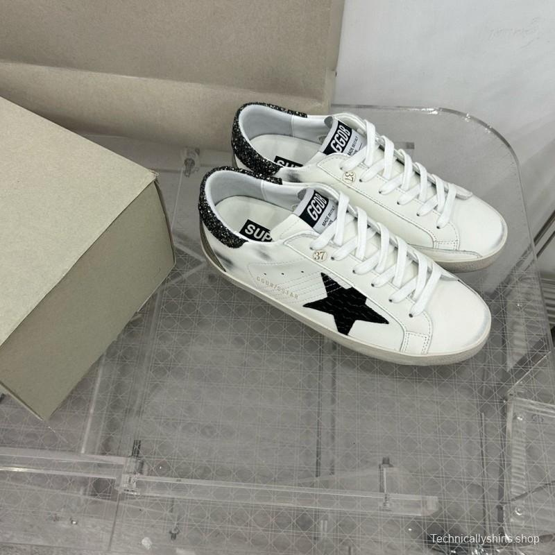 2025 Women GGDB White Black Suede Leather Sneakers MJ00260