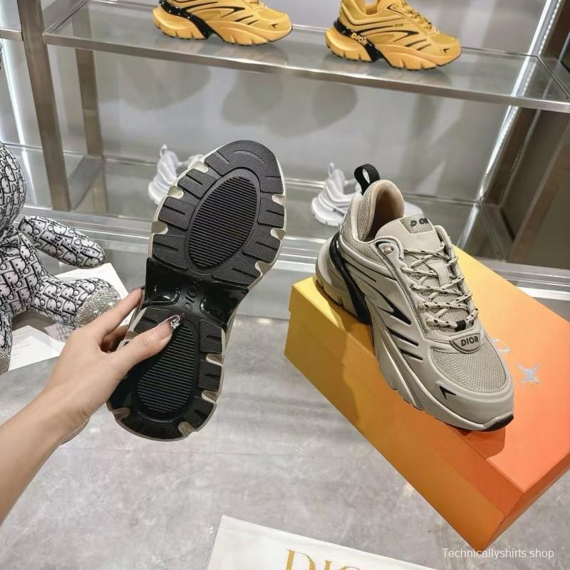 2024 Unisex Dior Beige Black Mesh Sneakers MJ00360