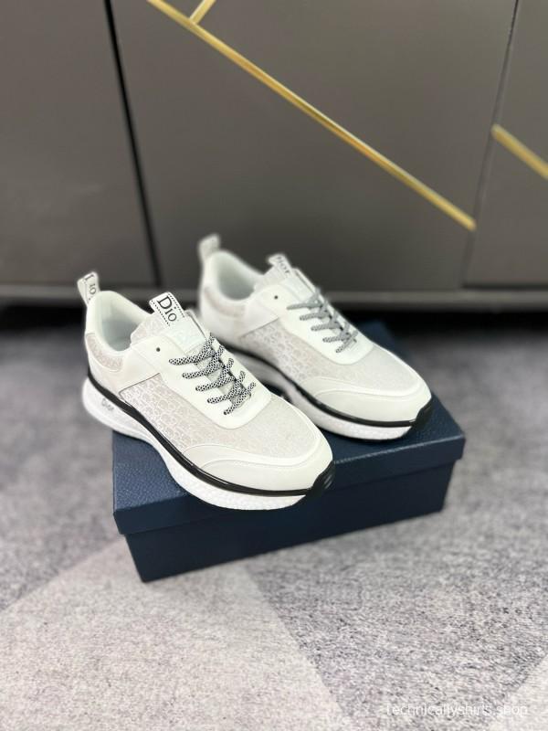2024 Unisex Dior White Mesh Leather Casual Sneakers MJ00270