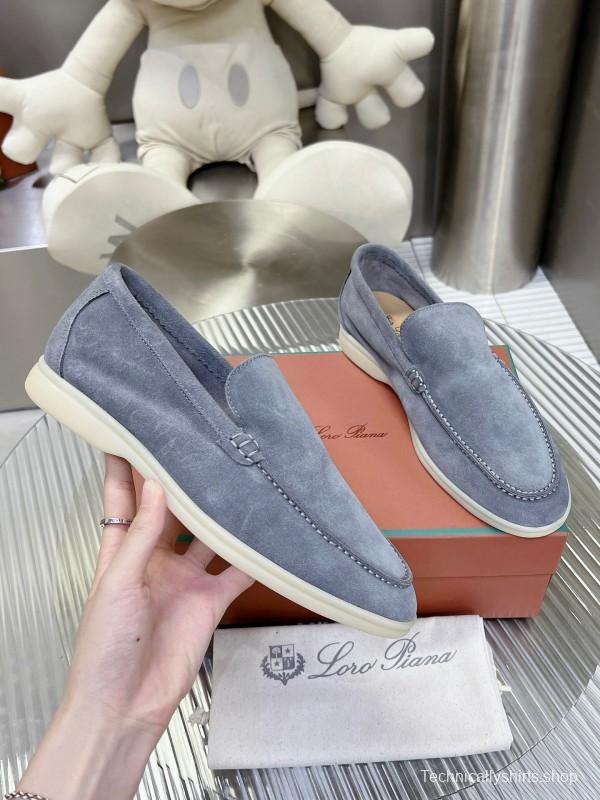 2025 Men Le Parmentier Grey Suede Loafers LY00260