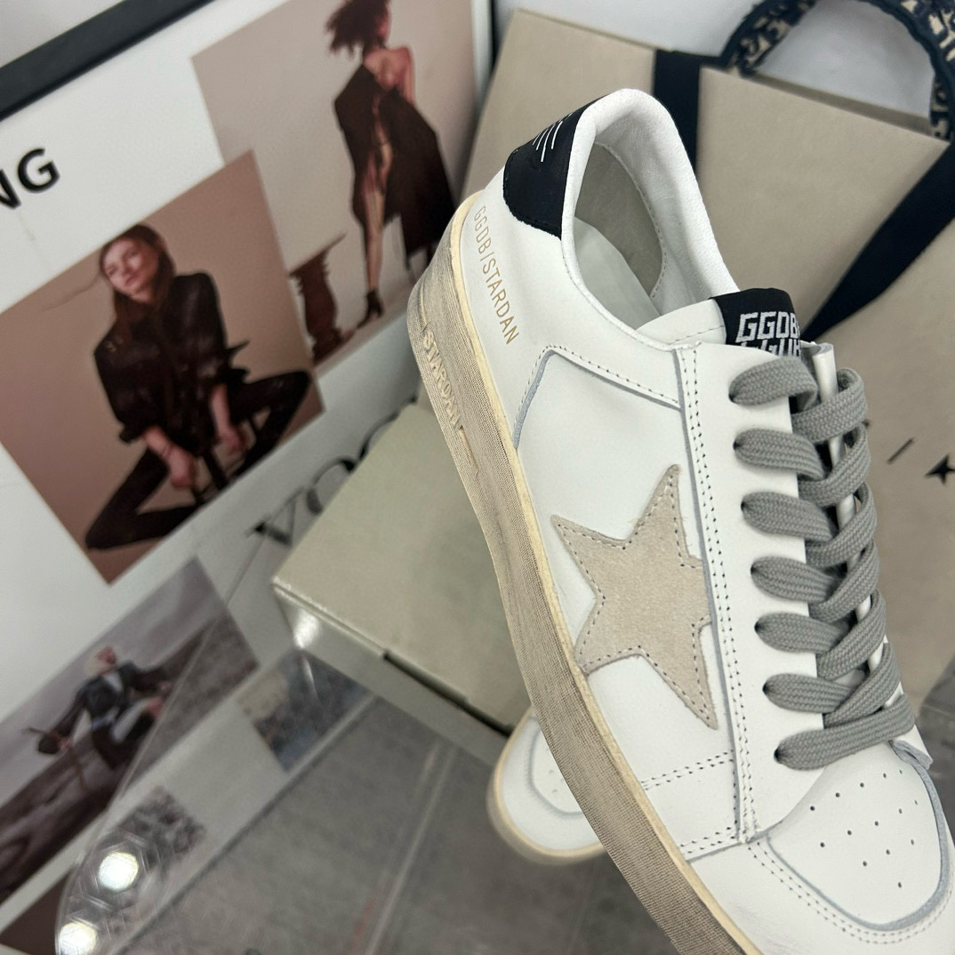 2024 Unisex GGDB White Grey Leather Sneakers MJ00260