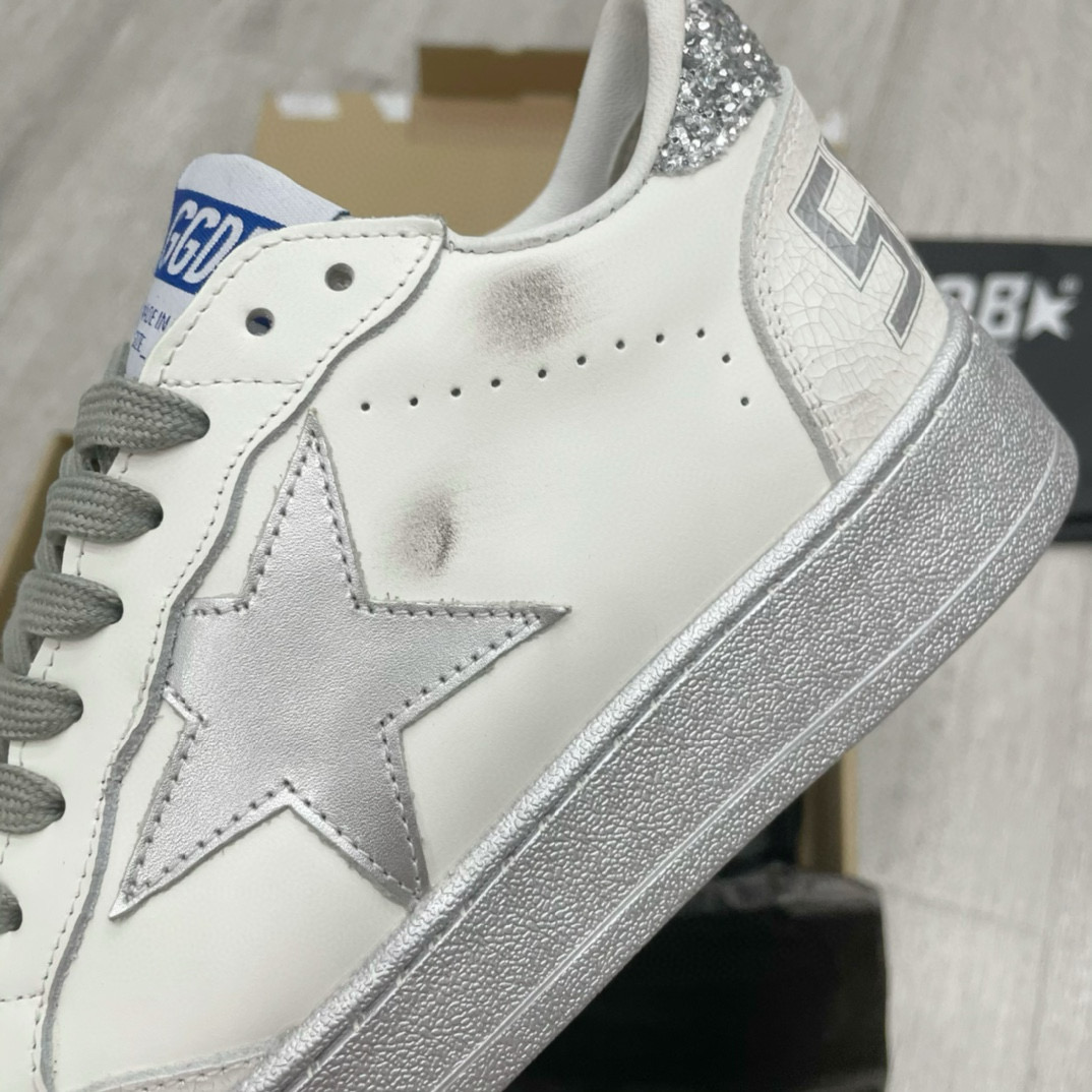 2024 Unisex GGDB White Grey Leather Sneakers MJ00260