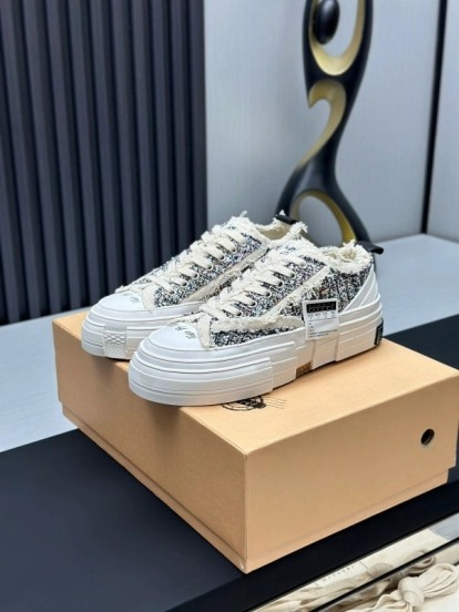 2025 Unisex XVESSEL White Black Canvas Plimsolls Vulcanized AS00260