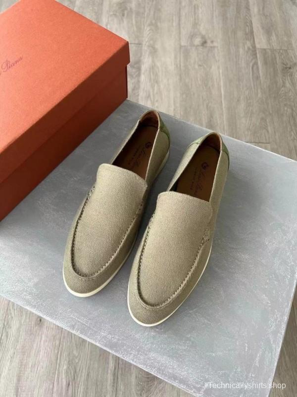 2025 Unisex Kiton Brown Wool Blend Loafers AS00280