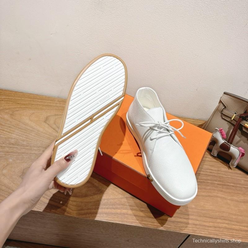 2025 Unisex H White Leather Classic Boots AS00380