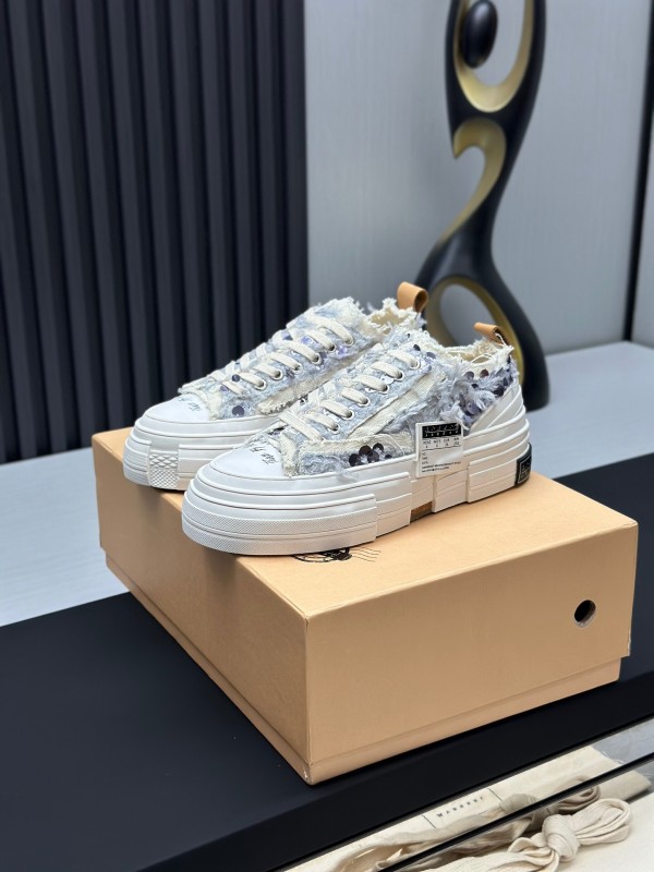 2025 Unisex XVESSEL White Canvas Plimsolls Vulcanization AS00260