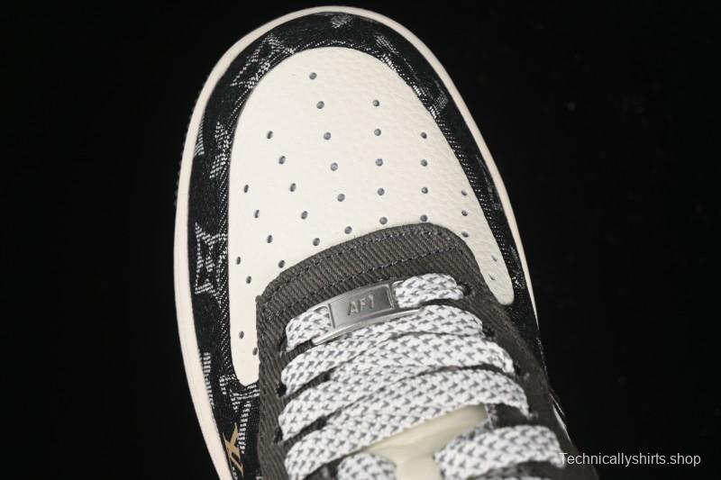 Nike Air Force 1 '07 Low LV Collaboration Black Gold Casual Sneakers - JJ2508-703