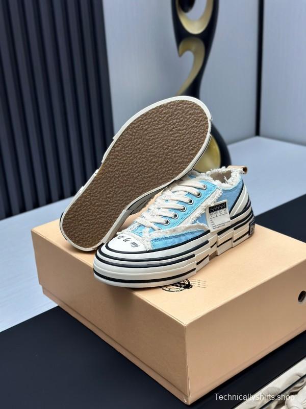 2025 Unisex XVESSEL Light Blue White Canvas Plimsolls Vulcanized AS00240